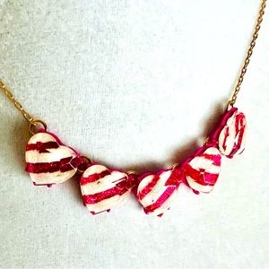 Betsey Johnson Peppermint Heart Necklace
